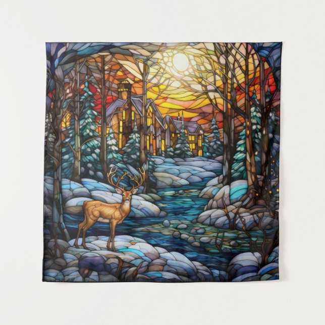 Winter Stained Glass Tapestry (Front)