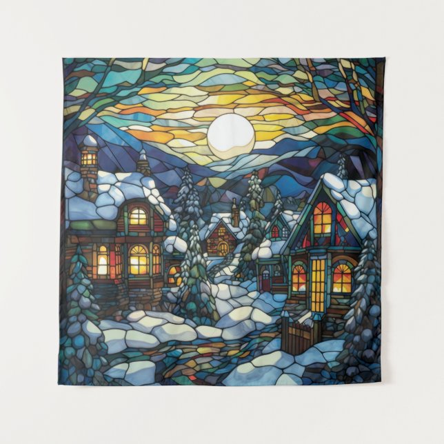 Winter Stained Glass Tapestry (Front)