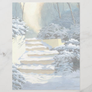 Winter Stairs Note Cards