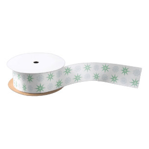 Winter Stars and Snowflakes Satin Ribbon