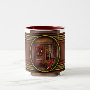 Winter - Store - Dressed for the holidays Two-Tone Coffee Mug