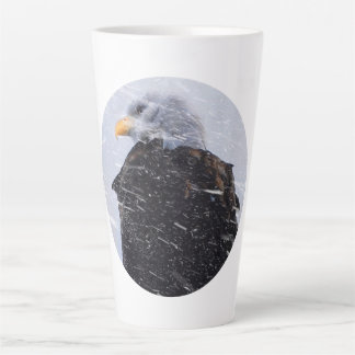 Winter Storm Bald Eagle Latte Mug