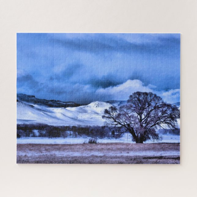 Winter Storm Brewing in the Mountains - 16x20 inch Jigsaw Puzzle (Horizontal)