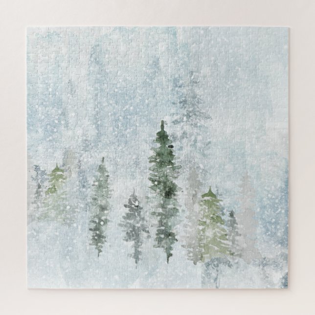 Winter Storm Pines  Jigsaw Puzzle (Vertical)