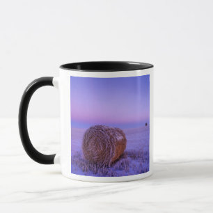 Winter Straw Bales near Cartwright North Mug