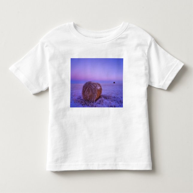 Winter Straw Bales near Cartwright North Toddler T-Shirt (Front)
