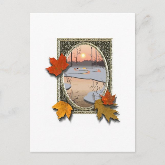 Winter stream postcard (Front)