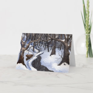 "Winter Streams #1" Country Road Greeting Card