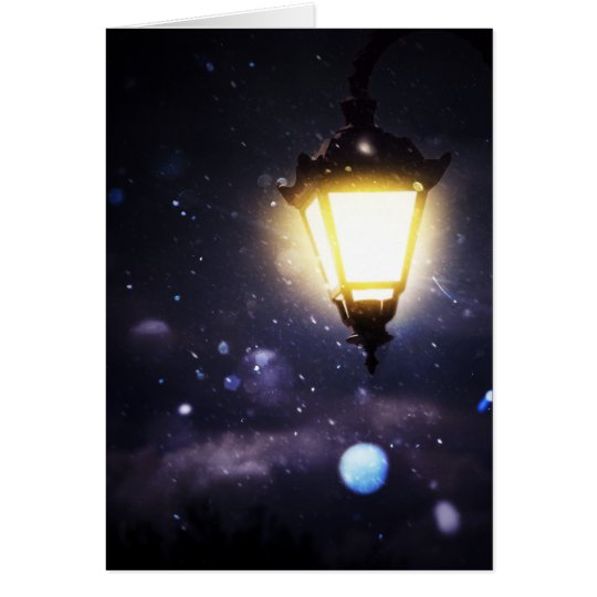 Winter Street Lamp Card