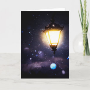Winter Street Lamp Holiday Card