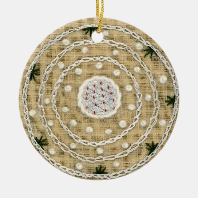 Winter /  Summer Mandala Ornament (Front)