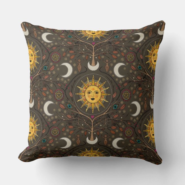 winter sun brown cushion (Front)