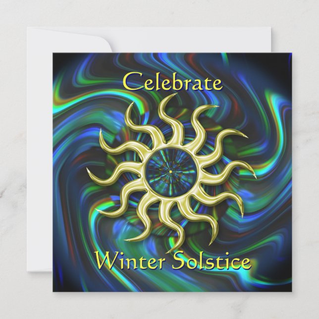 Winter Sun Solstice Party Invitation (Front)