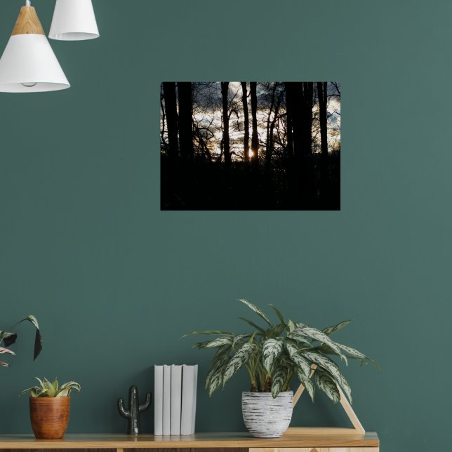 Winter Sundown in the Forest Poster (Living Room 1)