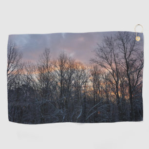 Winter Sunrise I Pastel Nature Landscape Golf Towel