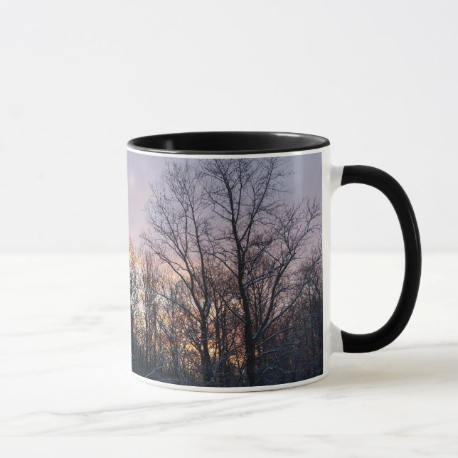 Winter Sunrise I Pastel Nature Landscape Mug (Right)