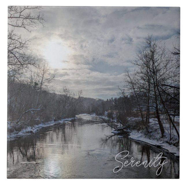 Winter Sunrise in CVNP Ceramic Tile (Front)