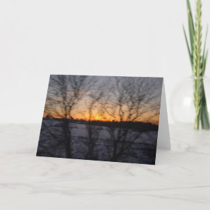 Winter Sunset # 3 Card
