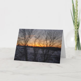 Winter Sunset # 3 Card