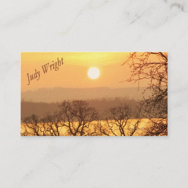 Winter Sunset Business Card (Front)