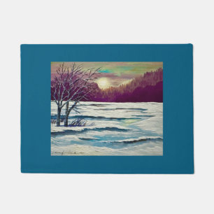 Winter Sunset Doormat