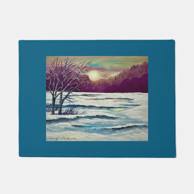 Winter Sunset  Doormat (Front)