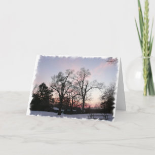 Winter Sunset Holiday Card