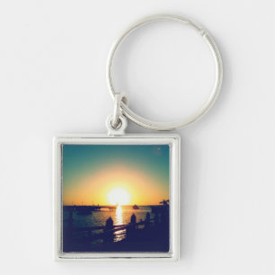 Winter Sunset in Key West Keychain