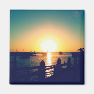 Winter Sunset in Key West Magnets