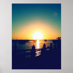 Winter Sunset in The Keys Poster