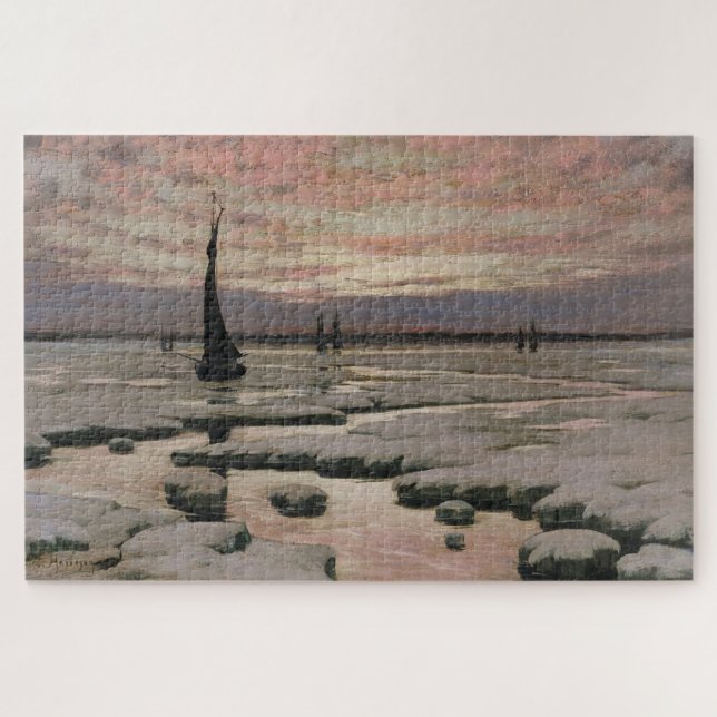 Winter Sunset  Jigsaw Puzzle (Horizontal)