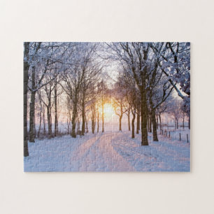 Winter Sunset Jigsaw Puzzle