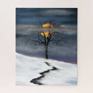 Winter Sunset Jigsaw Puzzle