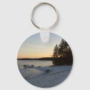 Winter Sunset Key Ring