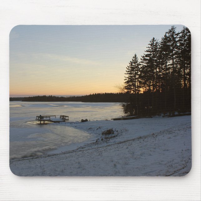 Winter Sunset Mouse Pad (Front)