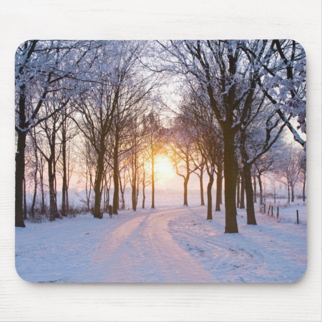 Winter Sunset Mouse Pad (Front)