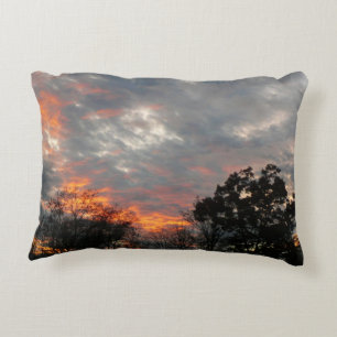 Winter Sunset Nature Landscape Photography Decorative Cushion