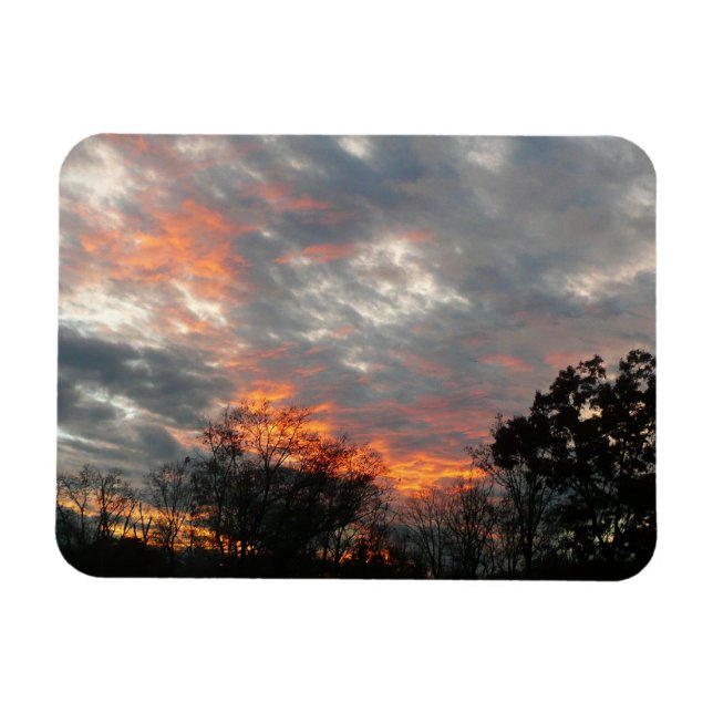 Winter Sunset Nature Landscape Photography Magnet (Horizontal)