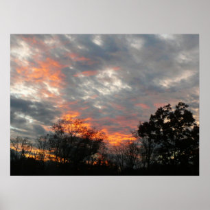 Winter Sunset Nature Landscape Photography Poster