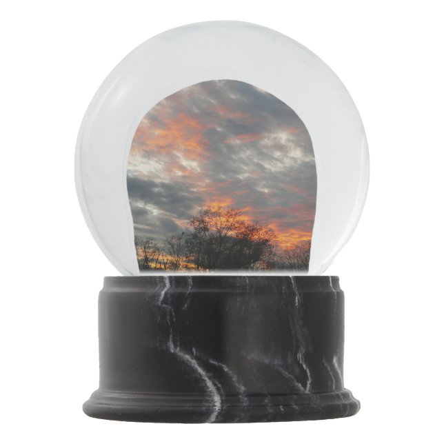 Winter Sunset Nature Landscape Photography Snow Globe (Front)