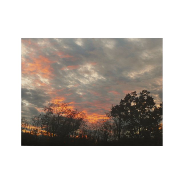 Winter Sunset Nature Landscape Photography Wood Poster (Front)