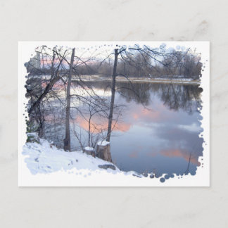 Winter Sunset on the Rideau Postcard