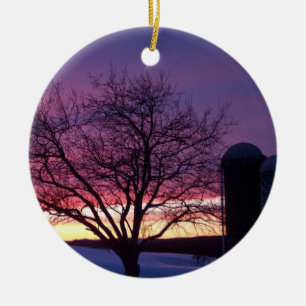 Winter Sunset Ornament