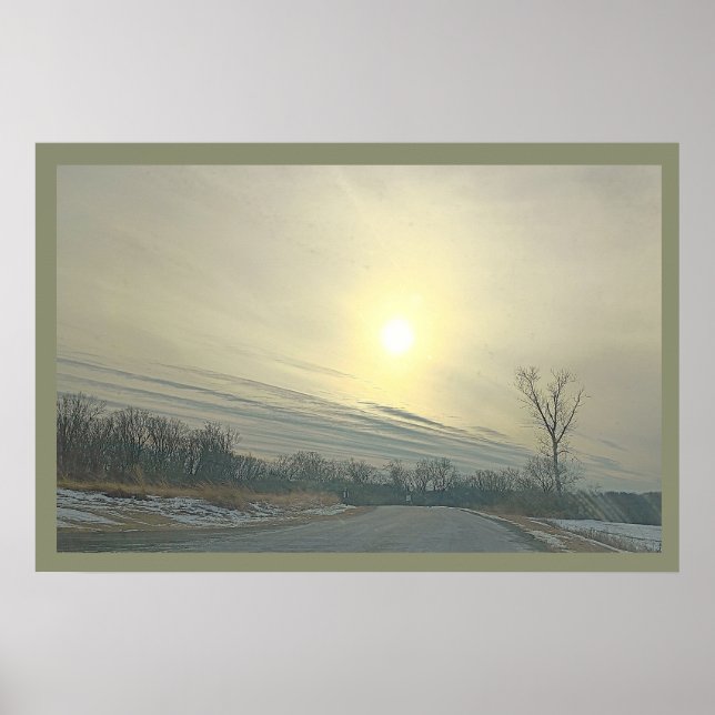 Winter Sunset Poster (Front)
