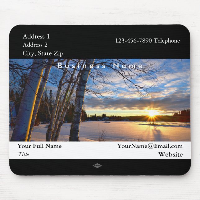 Winter Sunset Promotional Photo Mousepad (Front)