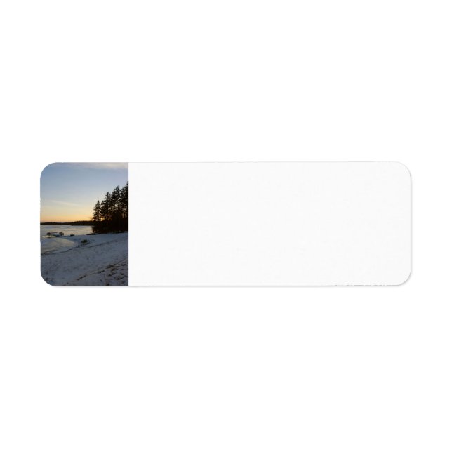 Winter Sunset Return Address Label (Front)