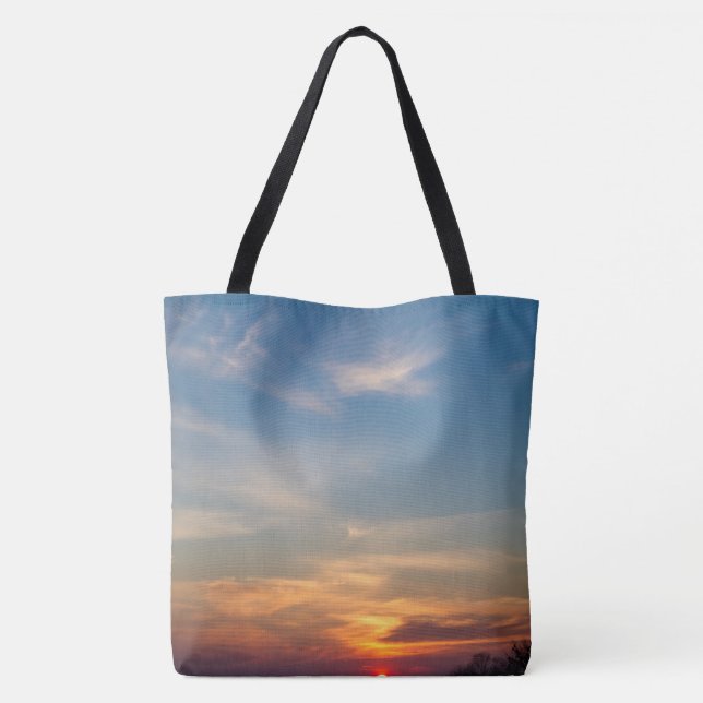Winter sunset sky tote bag (Back)