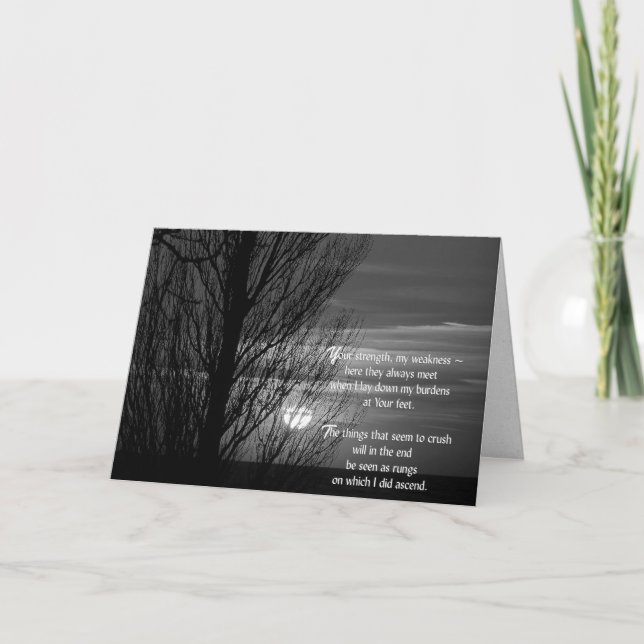 winter sunset tree with quote card (Front)