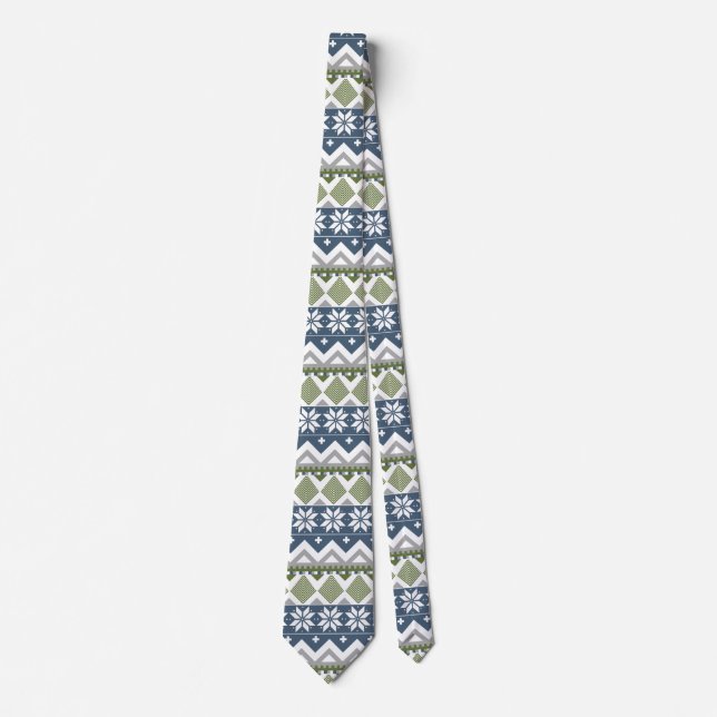 Winter Sweater Men's Neck Tie (Front)