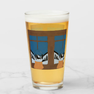 Winter Tall Drink Glass - Snow Globe